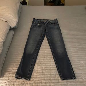 American Eagle acid wash skinny jeans
